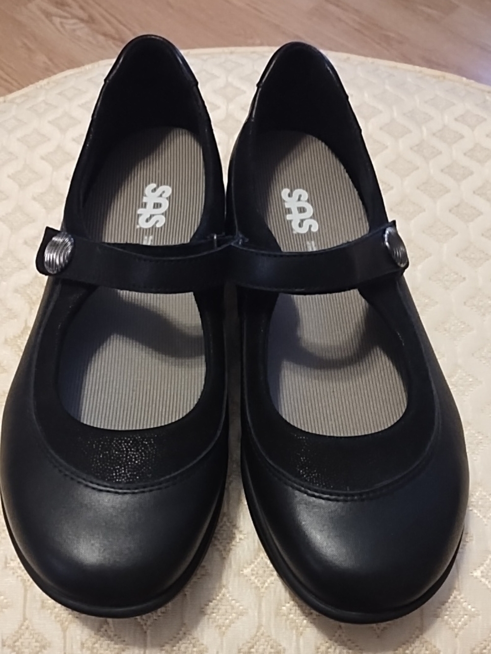 SAS Black Mary Jane Walking Shoe - Picture 2 of 10